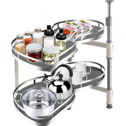 010962919715 - Durable Carbon Steel Corner Pullout Organizer with Soft Close