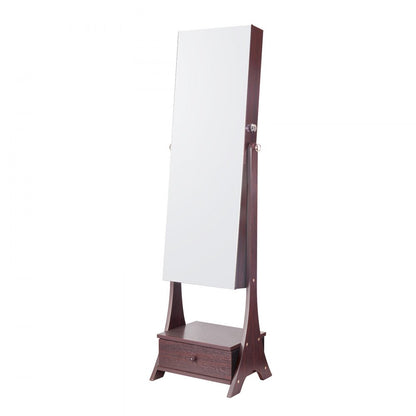 PY-2315SS - Full-Length Jewelry Cabinet & Mirror with 75 Earring Slots