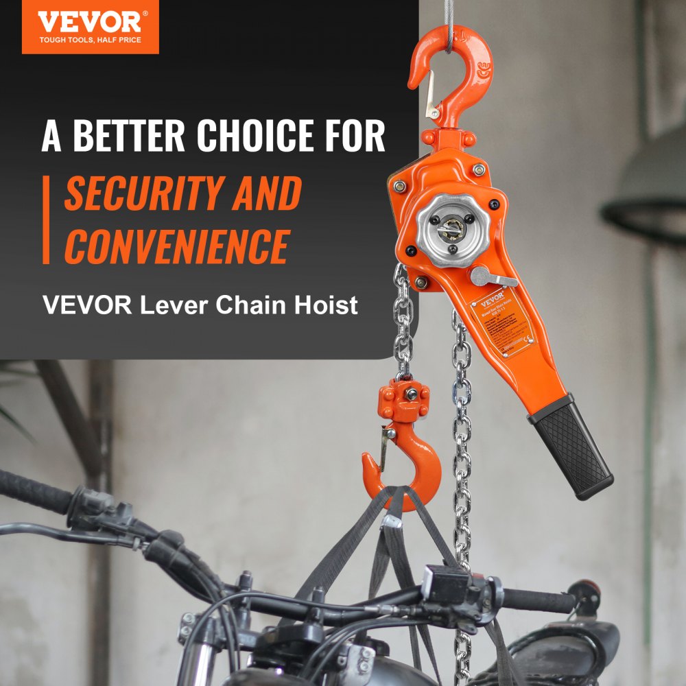 010626902746 - 1650 lbs VEVOR Chain Hoist with 10 ft Lift and 360° Hook