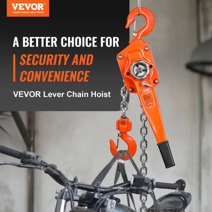 010875780645 - 6600 lb 10 FT VEVOR Manual Chain Hoist for Heavy-Duty Lifting