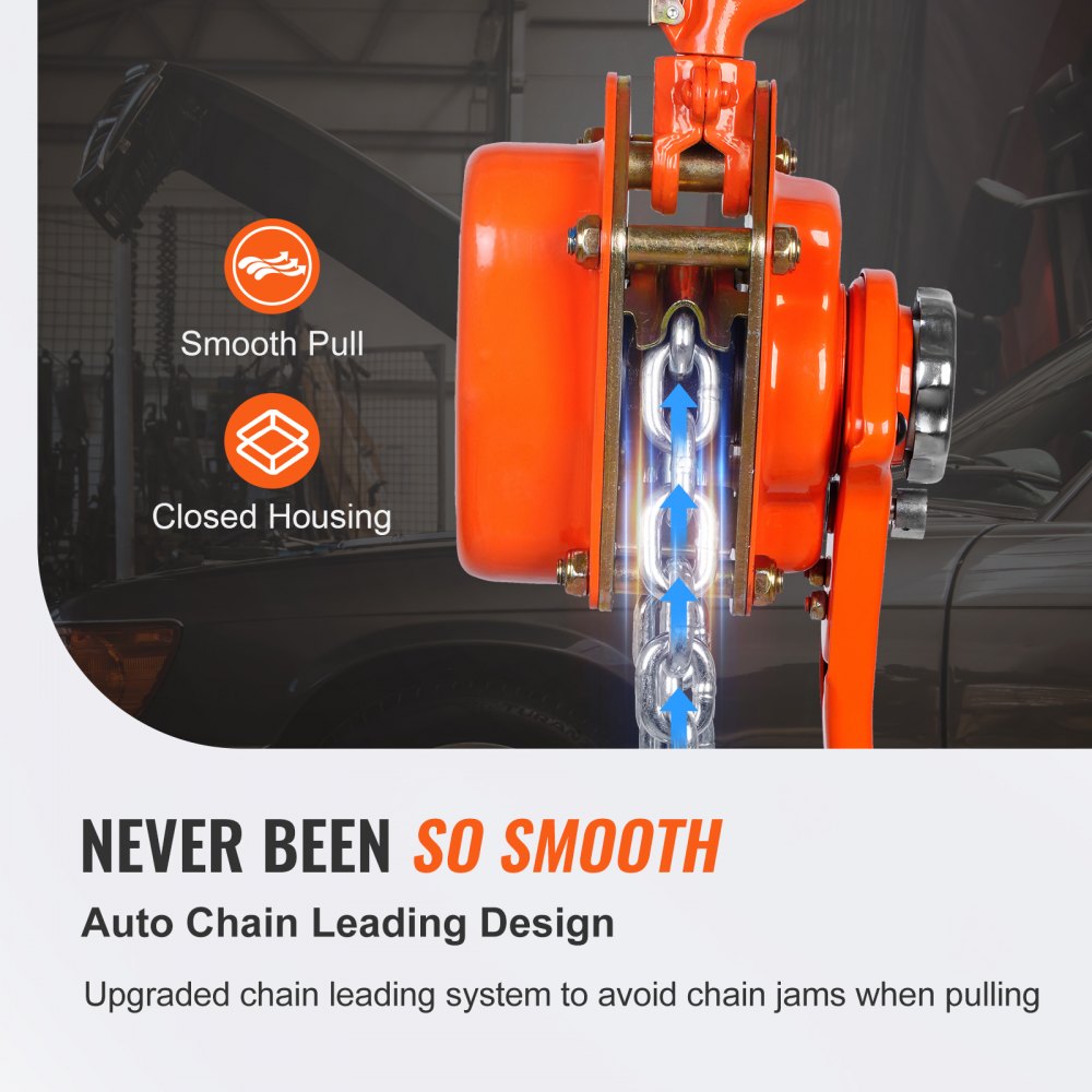 010875780645 - 6600 lb 10 FT VEVOR Manual Chain Hoist for Heavy-Duty Lifting