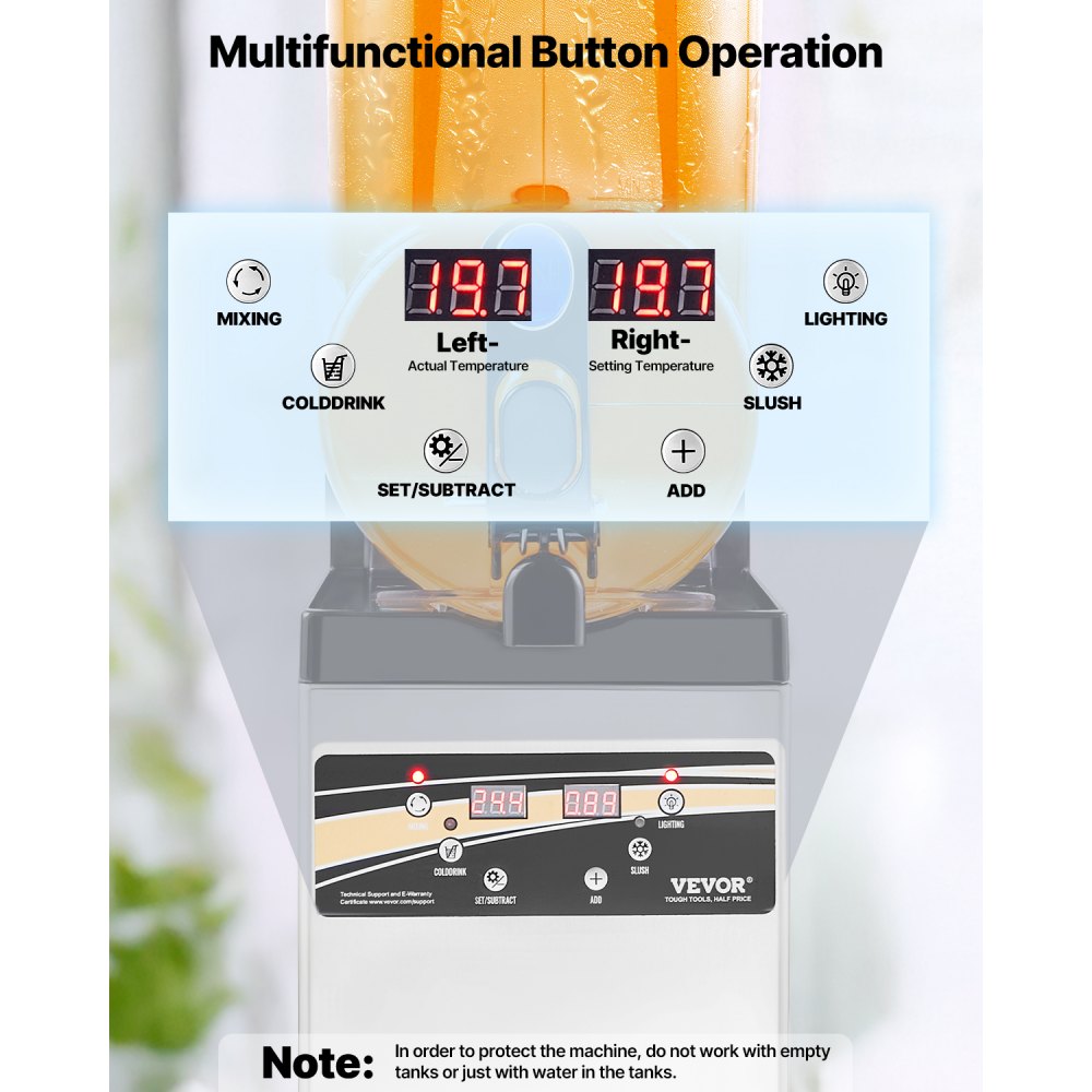 X-150 - 15L Stainless Steel Slushy Machine for Drinks & Cocktails