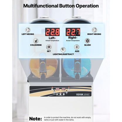 X-300 - Dual Tank 15L Slushy Machine for Margaritas & Smoothies