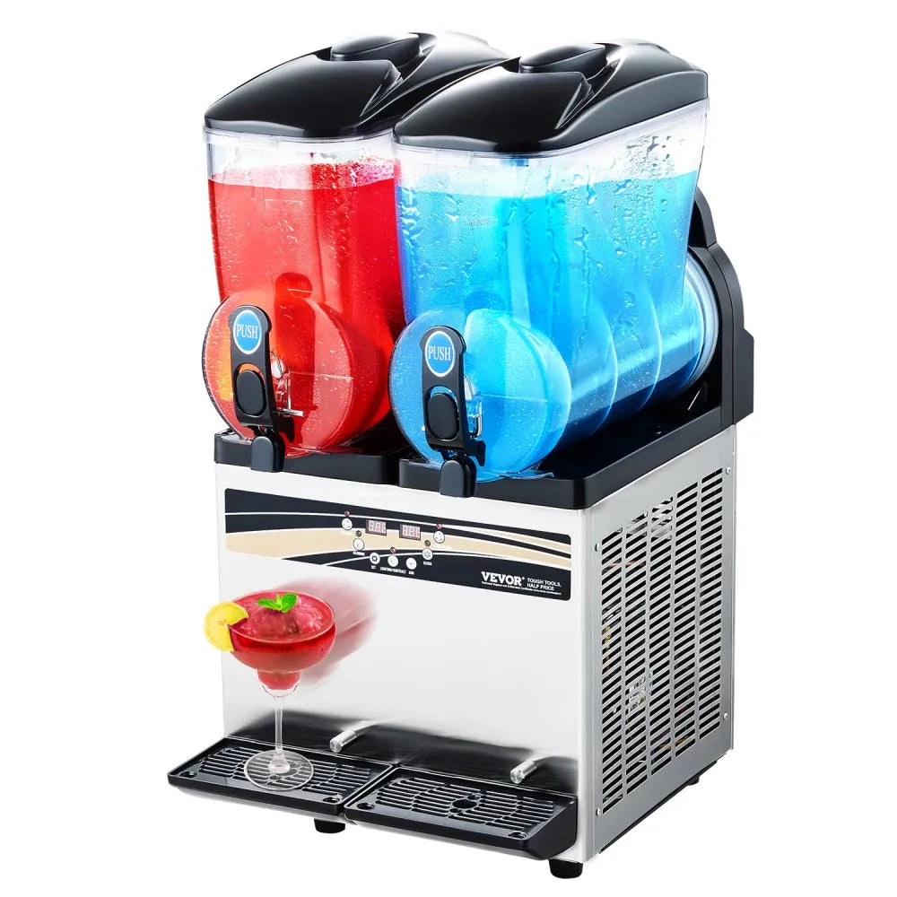 X-300 - Dual Tank 15L Slushy Machine for Margaritas & Smoothies