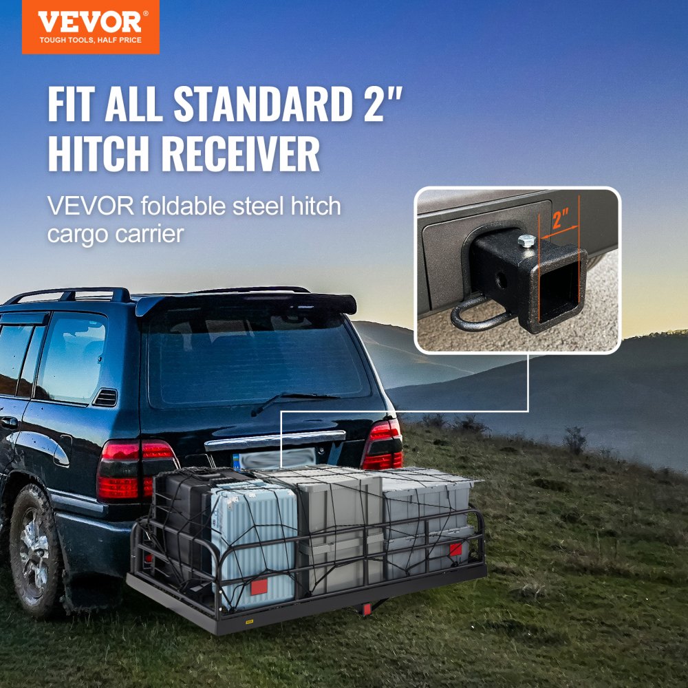 010712468533 - 60x24 Folding Steel Cargo Carrier with 400 lbs Capacity