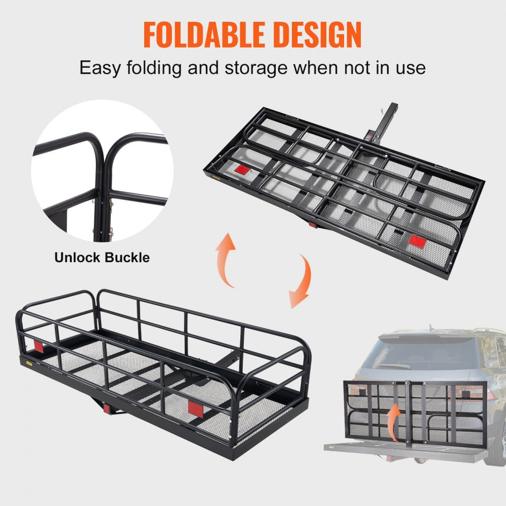 010712468533 - 60x24 Folding Steel Cargo Carrier with 400 lbs Capacity