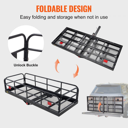 010712468533 - 60x24 Folding Steel Cargo Carrier with 400 lbs Capacity
