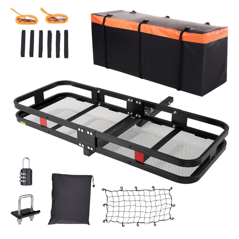 010476029073 - Heavy-Duty 60" Steel Cargo Carrier with Waterproof Bag
