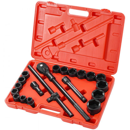 3/4"-21pc - 21-Piece 3/4" High-Torque Impact Socket Set with Case
