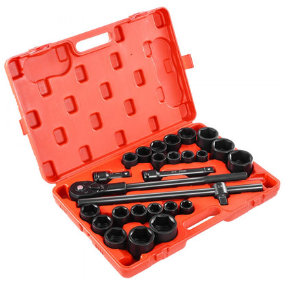 3/4"-27PC - 22-Piece High-Torque Impact Socket Set with Storage Case