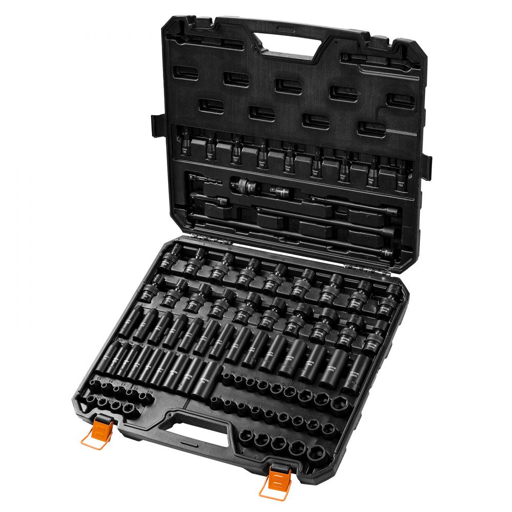 YX7982002 - 90-Piece Durable Impact Socket Set for Power Tools