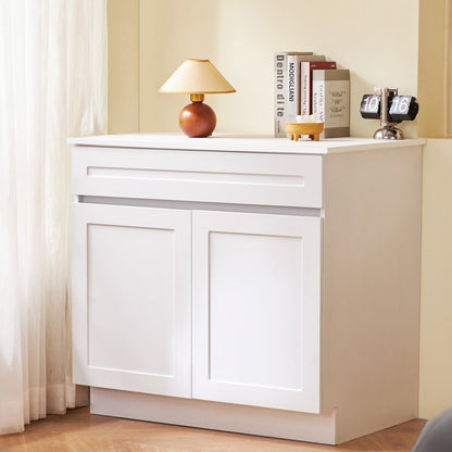 KLCC-03 - Elegant White Shaker Base Cabinet with Soft-Close Hinges
