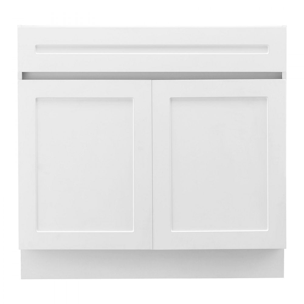 KLCC-03 - Elegant White Shaker Base Cabinet with Soft-Close Hinges
