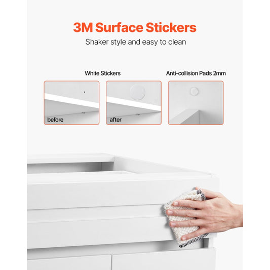 KLCC-02 - Premium White Shaker Base Cabinet with Soft Close Features