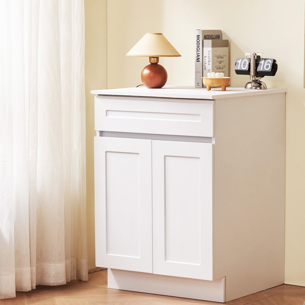 KLCC-02 - Premium White Shaker Base Cabinet with Soft Close Features