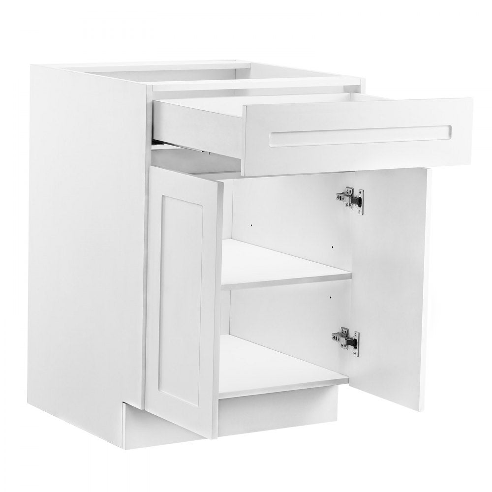 KLCC-02 - Premium White Shaker Base Cabinet with Soft Close Features