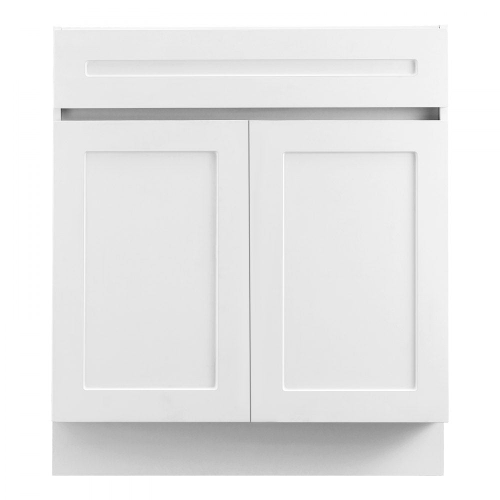 KLCC-04 - 36" White Shaker Base Cabinet with Soft Close Drawer