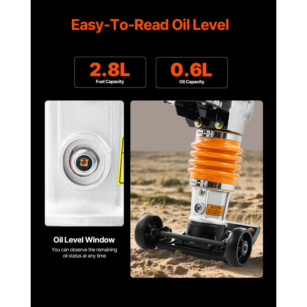 CNCJ-80K-1 - 6.5 HP Vibratory Rammer for 26-Inch Compaction Depth