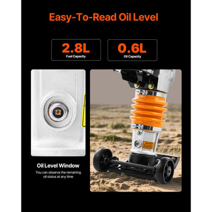 CNCJ-80K-1 - 6.5 HP Vibratory Rammer for 26-Inch Compaction Depth