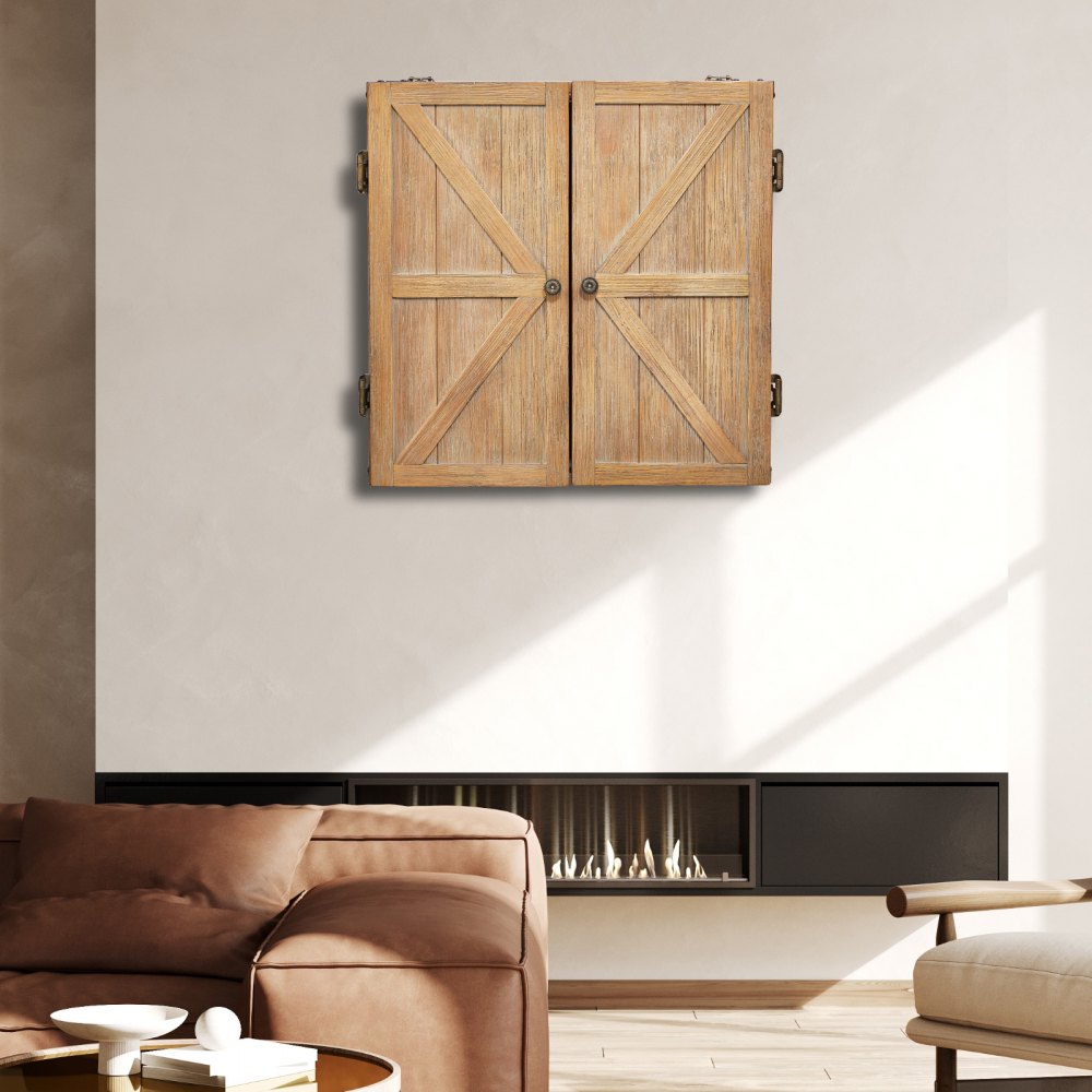 VDC12 - Elegant Solid Wood Dartboard Cabinet for 18" Bristle Boards