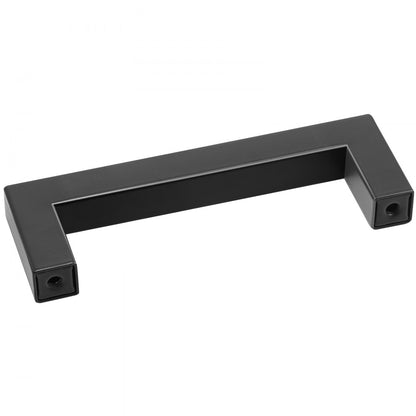 6003-96mm-black - Modern Matte Black Stainless Steel Cabinet Pulls, 3.86in Center