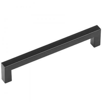 6003-128mm-black - Matte Black Square Cabinet Pulls for Modern Kitchens
