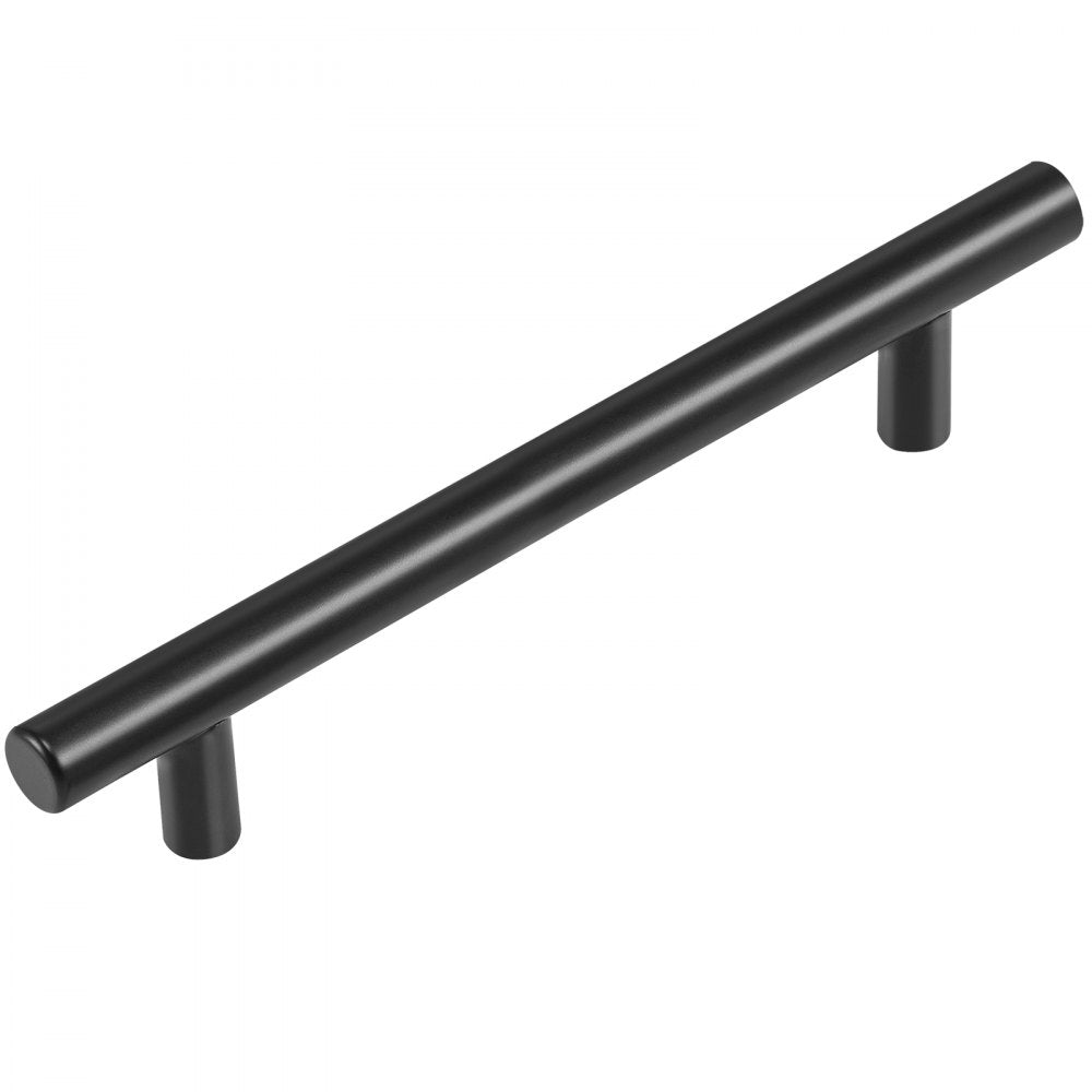 6000-128mm-black - Matte Black Stainless Steel Cabinet Pulls, 30-Pack