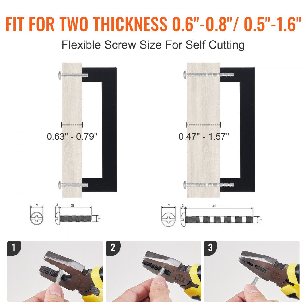 6003-96mm-black - Matte Black Stainless Steel Cabinet Pulls for Easy Installation