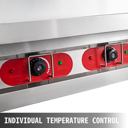 010146418255 - 3-Pot Electric Food Warmer with Adjustable Temp & Stainless Steel Design