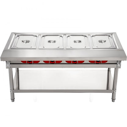 010510947928 - 3000W Stainless Steel 4-Pot Steam Table Food Warmer