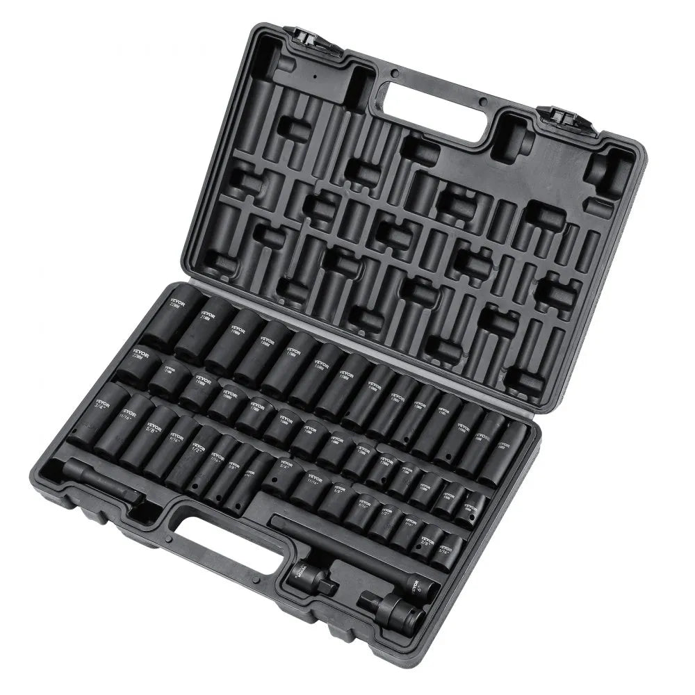 SS38306548 - 48-Piece Cr-V Impact Socket Set, SAE & Metric