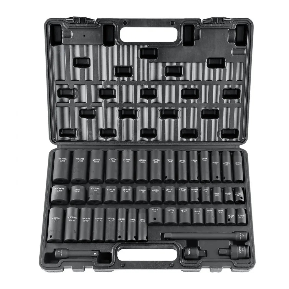 SS38306548 - 48-Piece Cr-V Impact Socket Set, SAE & Metric