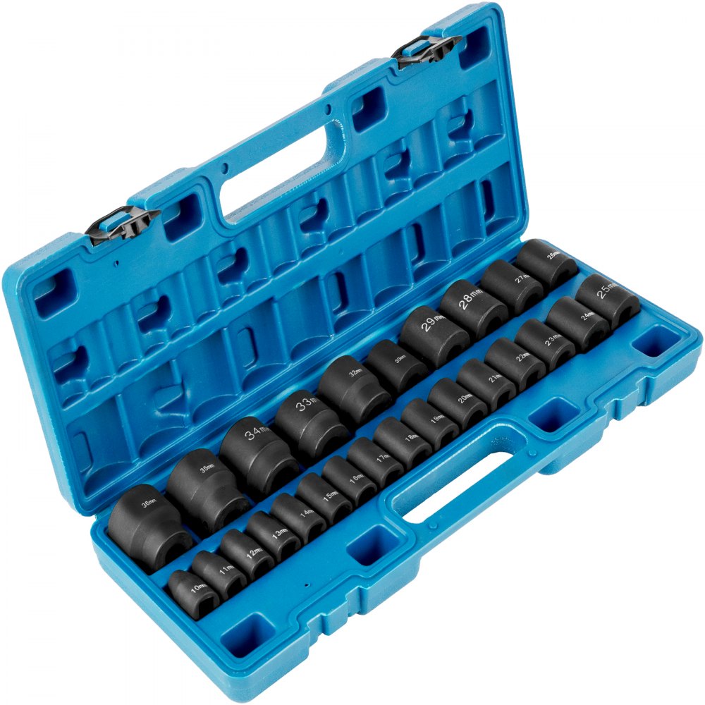010823205688 - 26-Piece 1/2" Drive Impact Socket Set in Chrome Vanadium