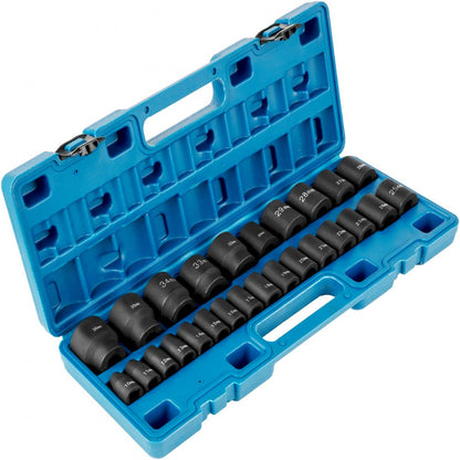 010823205688 - 26-Piece 1/2" Drive Impact Socket Set in Chrome Vanadium