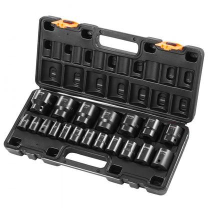 010500072138 - 19-Piece 1/2" Drive Impact Socket Set with Durable Case