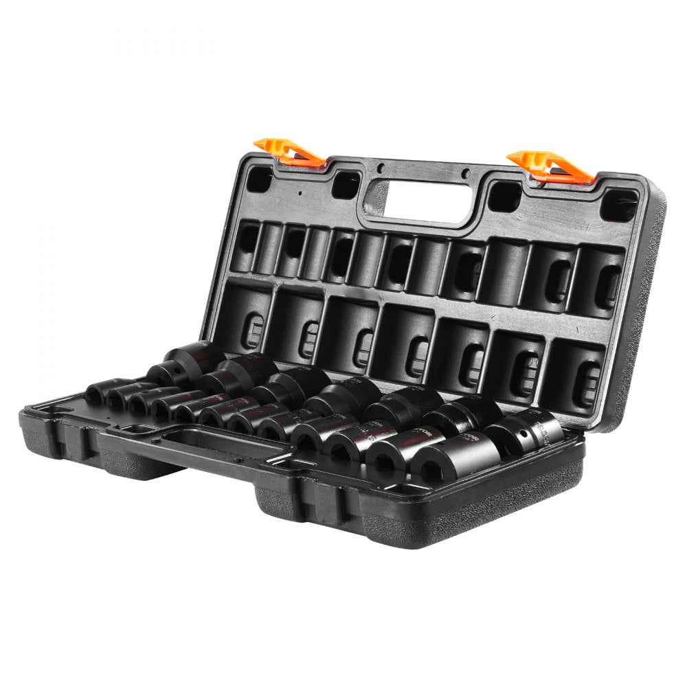 010500072138 - 19-Piece 1/2" Drive Impact Socket Set with Durable Case