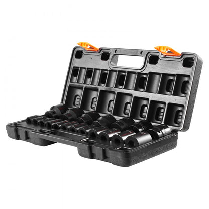 010500072138 - 19-Piece 1/2" Drive Impact Socket Set with Durable Case