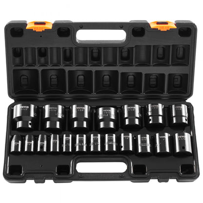 010500072138 - 19-Piece 1/2" Drive Impact Socket Set with Durable Case