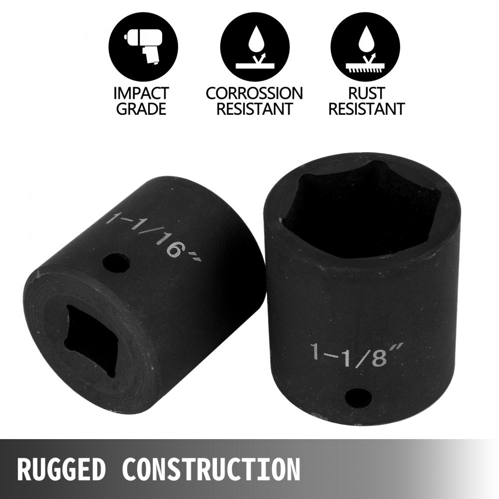 010500072138 - 19-Piece 1/2" Drive Impact Socket Set with Durable Case