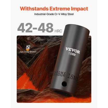 010456799483 - 26-Piece Durable Alloy Steel Impact Socket Set with Storage Case