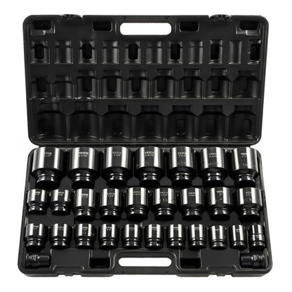 010978649334 - 29-Piece 3/4" Drive Impact Socket Set in Alloy Steel