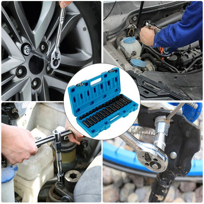 010477526866 - Heavy-Duty 6-Point Impact Socket Set with Storage Case