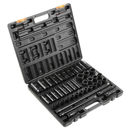 010745509207 - 43-Piece VEVOR Socket Set 9-30mm in Compact Case