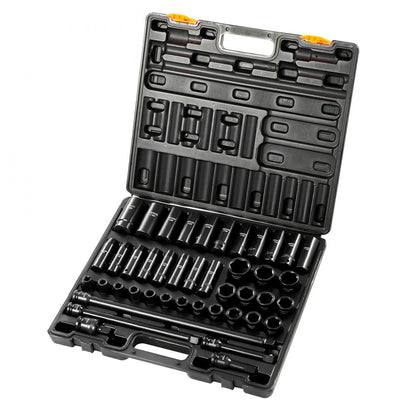 010745509207 - 43-Piece VEVOR Socket Set 9-30mm in Compact Case