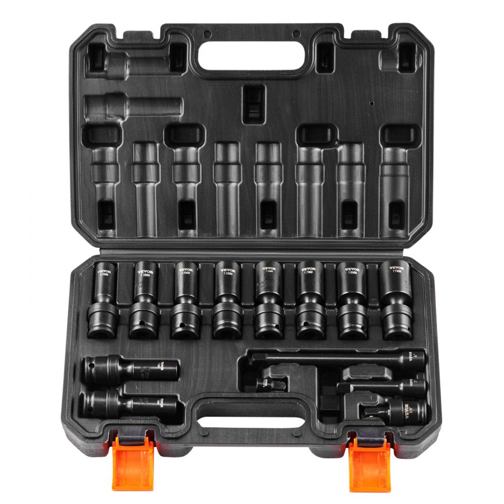 SX38MUN1400 - 14pcs 360° Swivel Impact Socket Set for Auto Repairs