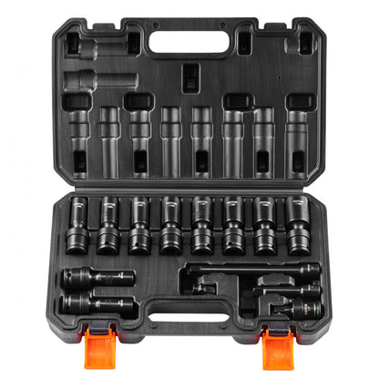 SX38MUN1400 - 14pcs 360° Swivel Impact Socket Set for Auto Repairs