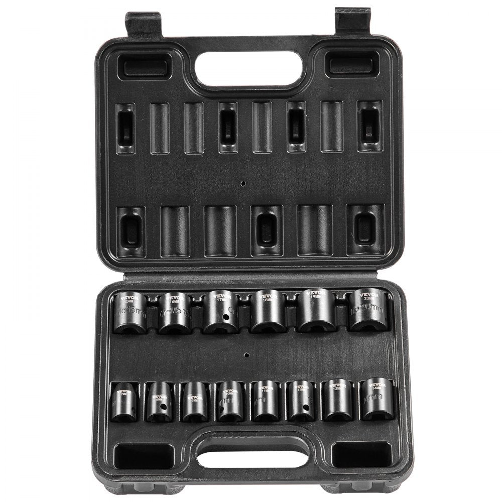 SX38MST1400 - 14-Piece VEVOR Impact Socket Set with Durable Case