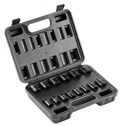SX38MST1400 - 14-Piece VEVOR Impact Socket Set with Durable Case