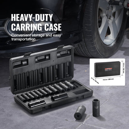 SX38D15000 - 15-Piece Impact Socket Set for Automotive and Industrial Use