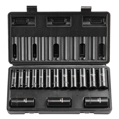 SX38D15000 - 15-Piece Impact Socket Set for Automotive and Industrial Use